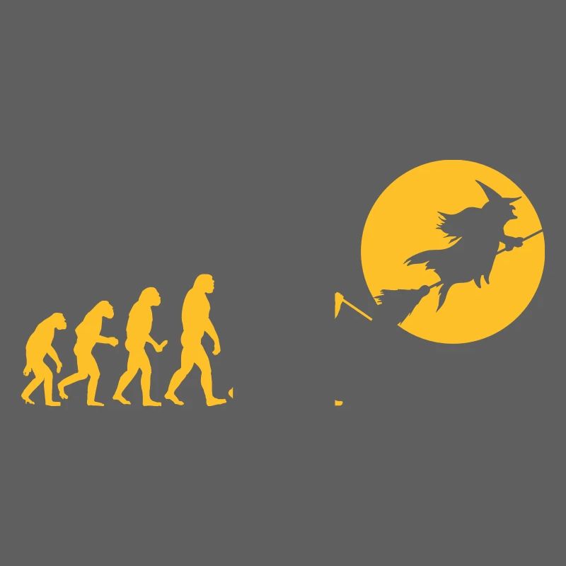 Evolution Hexe Silhouette Geschenk Shirt