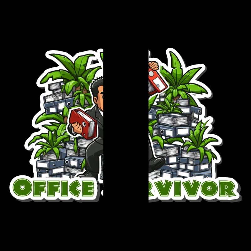 Office Survivor - Funny cartoon for office work