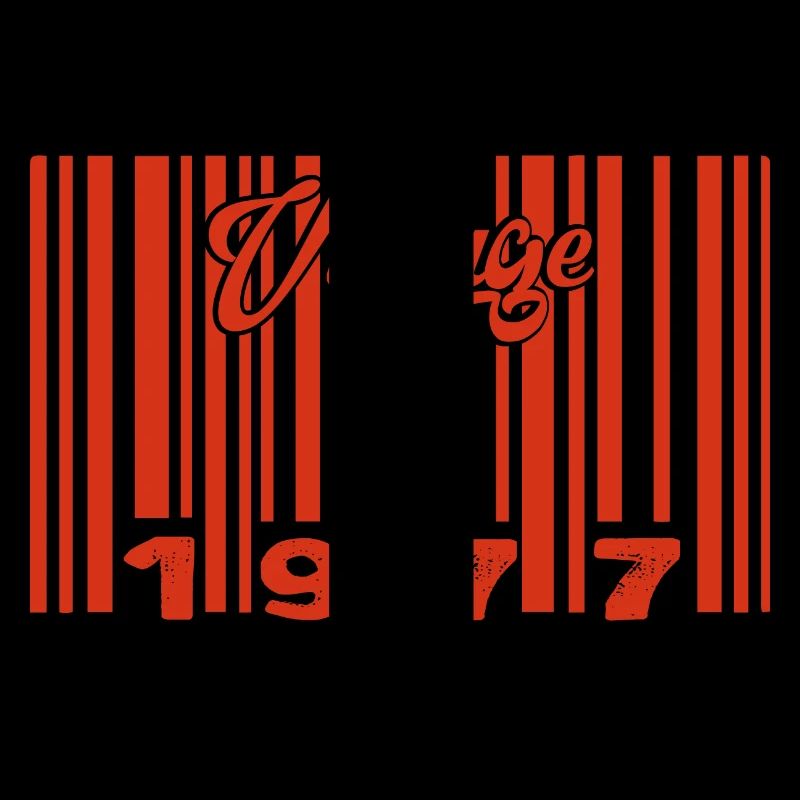 Vintage 1977 Born In 1977 48 Year Old Bar Code Anniversai