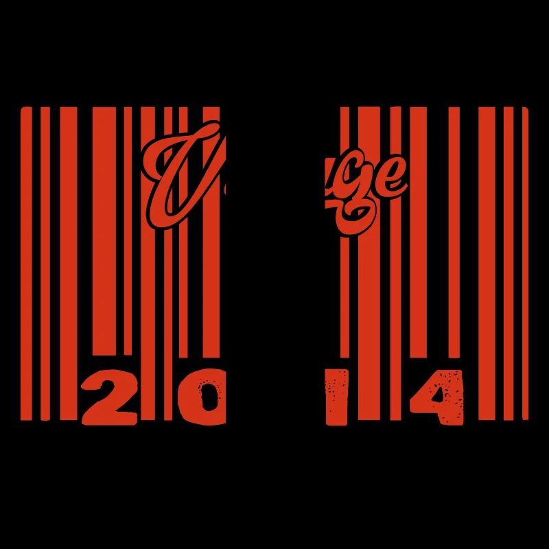 Vintage 2014 Born In 2014 11 Year Old Bar Code Anniversai