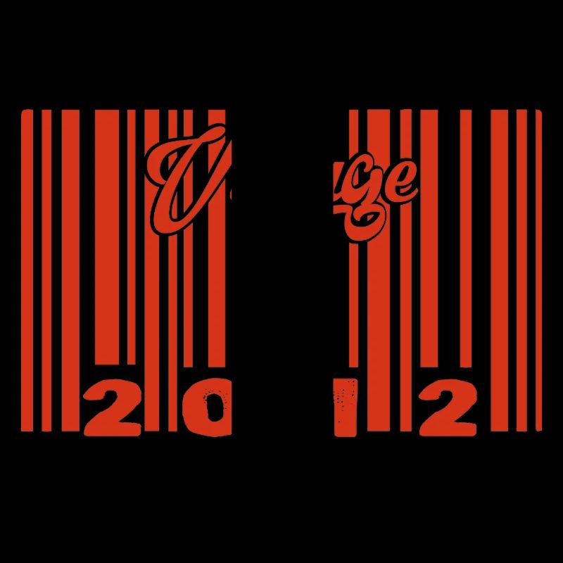 vintage 2012 né en 2012 13 ans bar code anniversai
