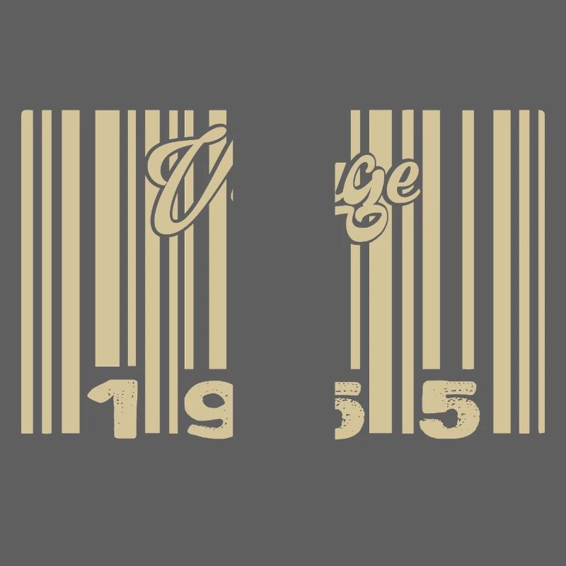 Vintage 1955 Barcode 1955: Year 2025.