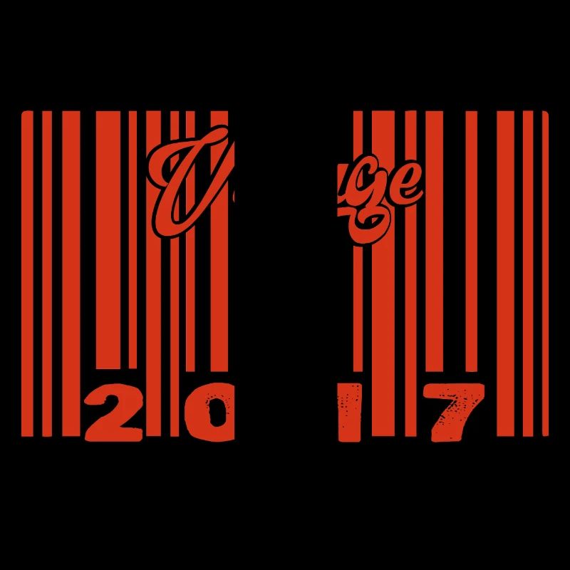 vintage 2017 né en 2017 8 ans bar code anniversair