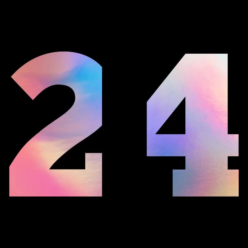 Numéro 24 coloré