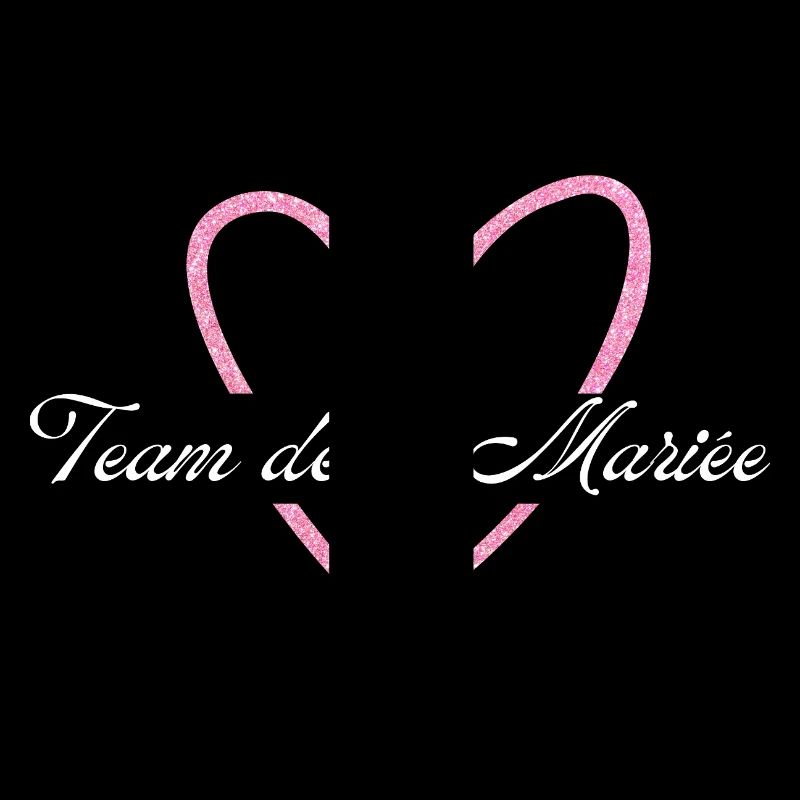 Das Brautteam Pink Herz Glitzer