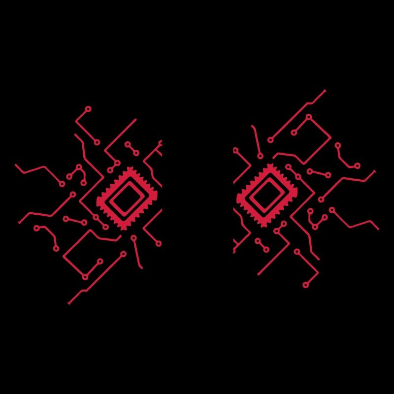 circuitry technology lines microchip disk pattern