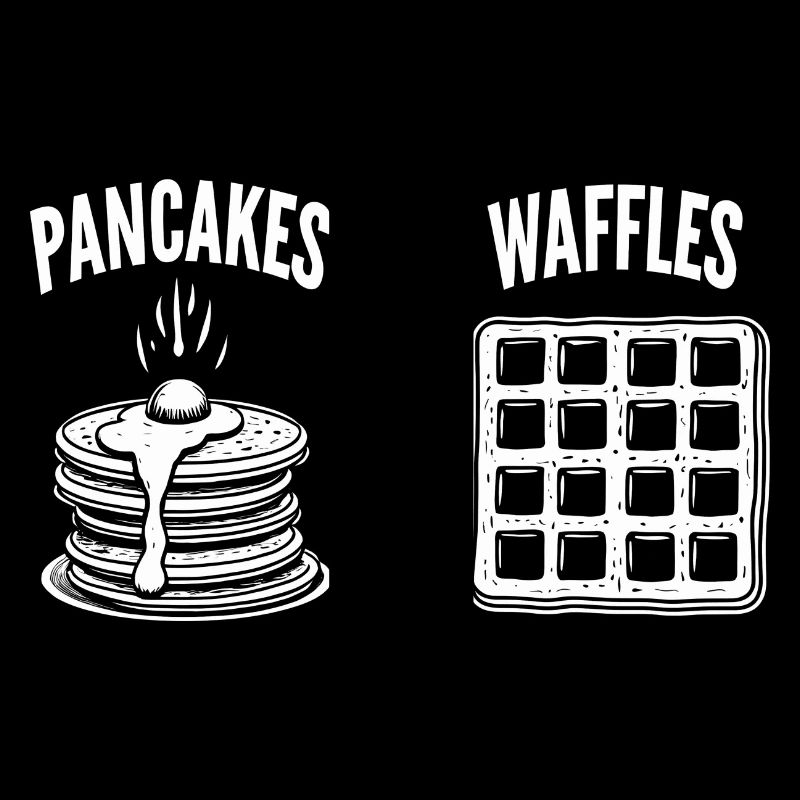 Pfannkuchen über Waffeln