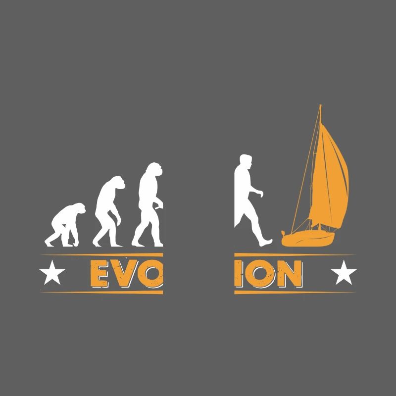 Evolution de la voile - orange/blanc