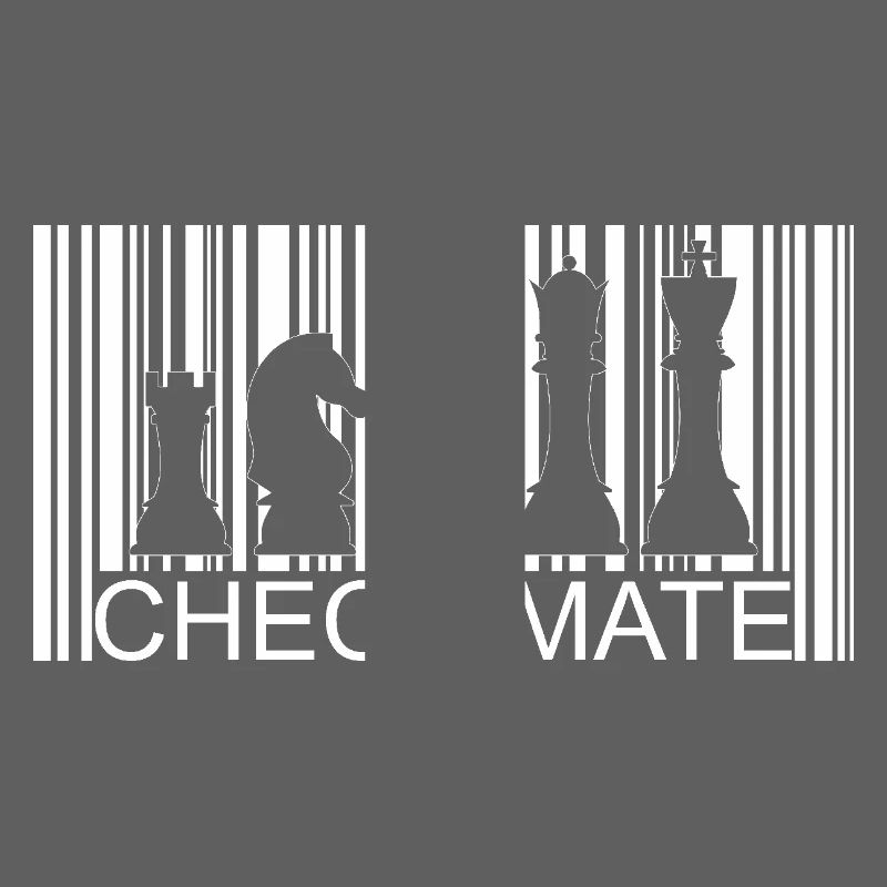 Conception élégante de code-barres d’échecs pour les fans d’échecs