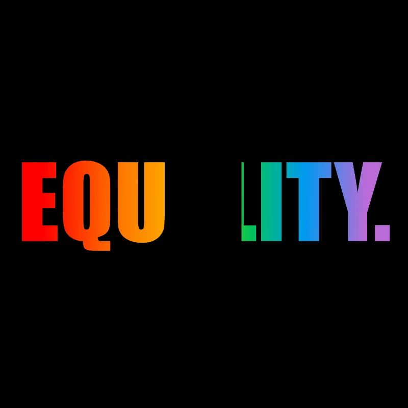 EQUALITY - rainbow text - LGBT pride month