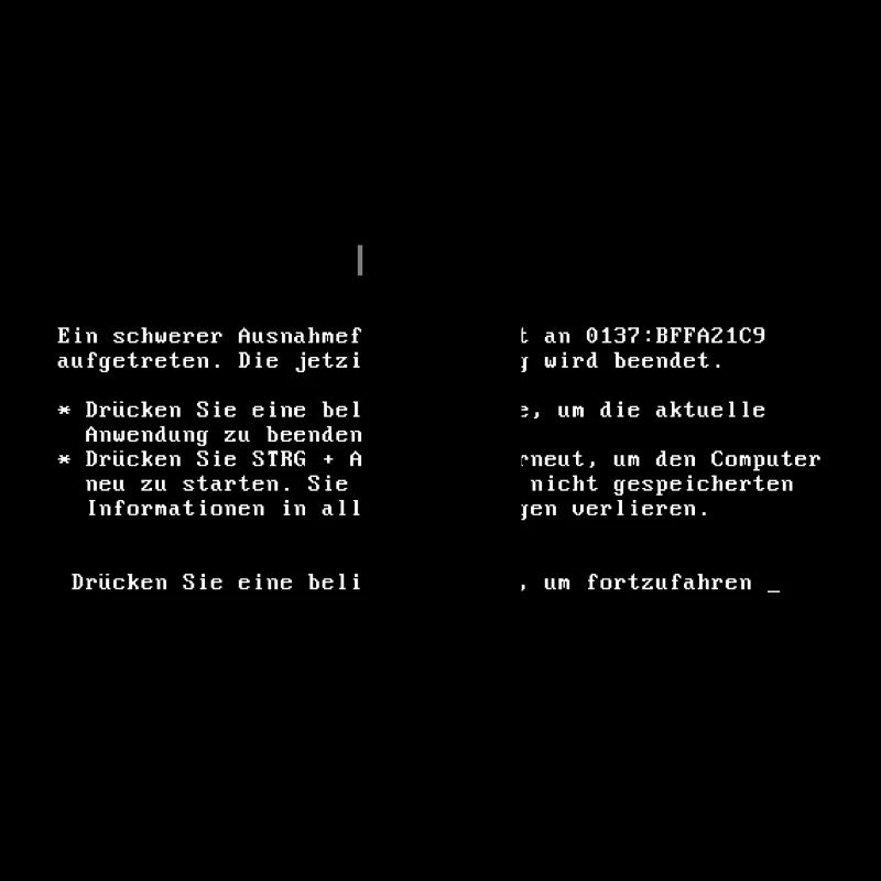 bluescreen (deutsch / german language)