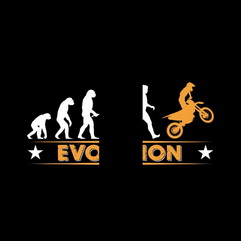 Motocross Evolution - orange/weiss