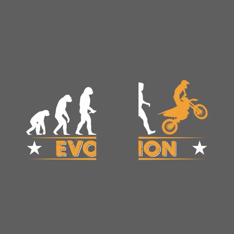 Motocross Evolution - orange/weiss