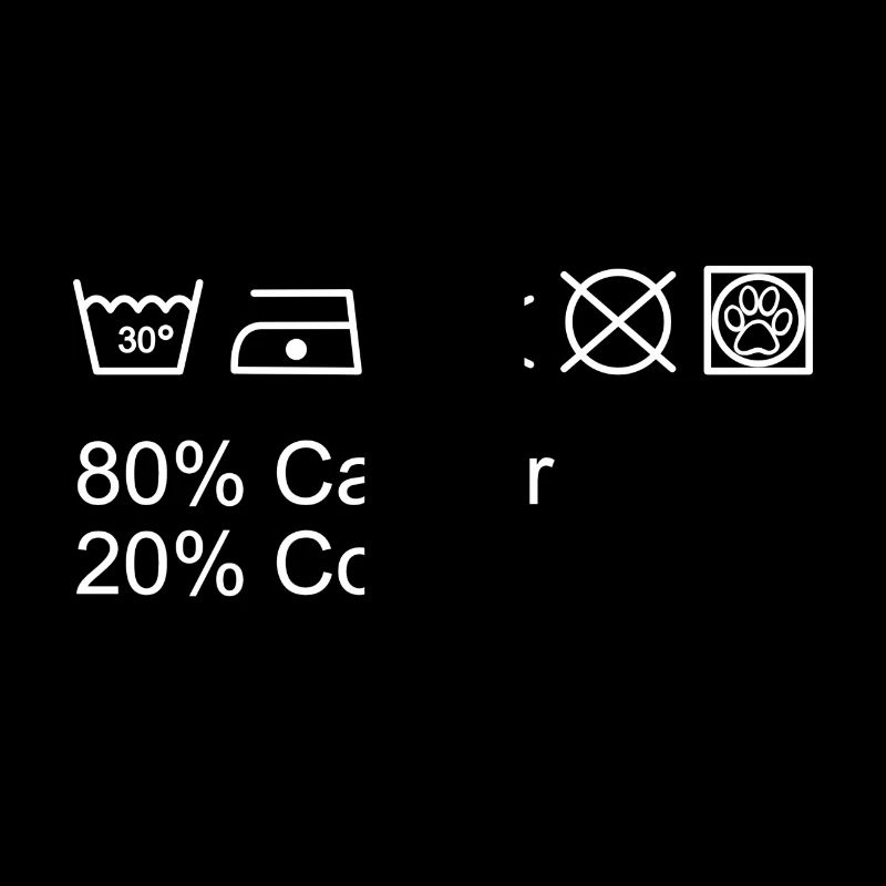 80% Cathair 20% Coton, funny Cat Design