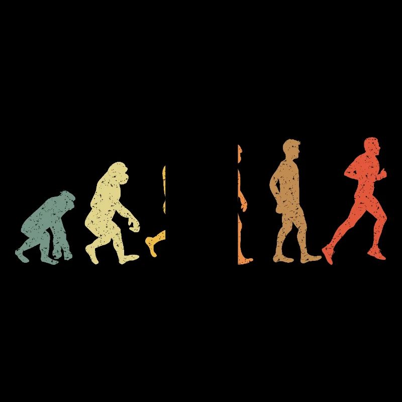 Evolution zum Läufer – Retro Jogging Design