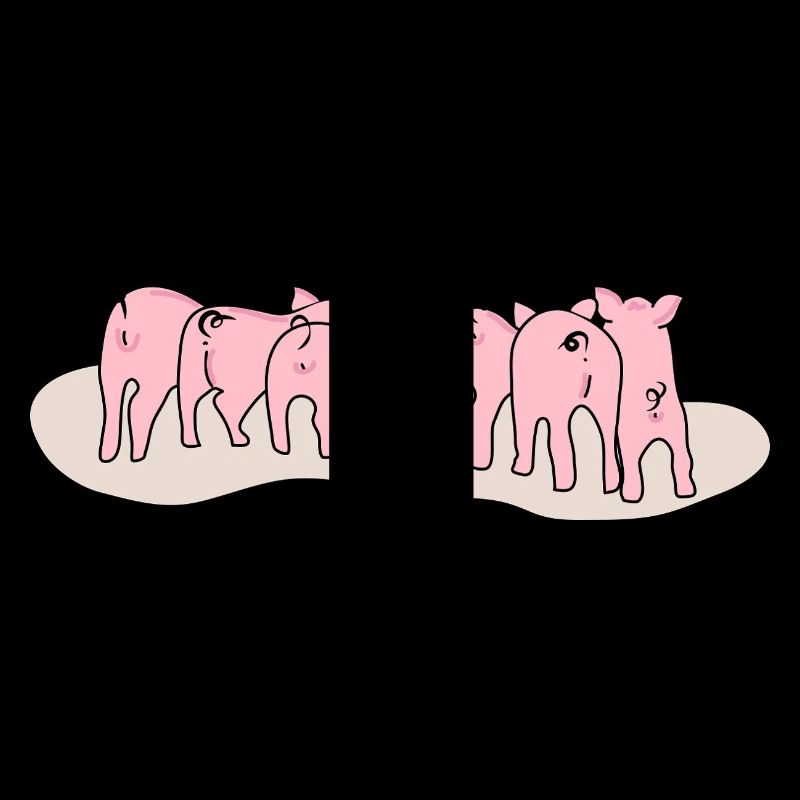 Adorable Piglets from Behind