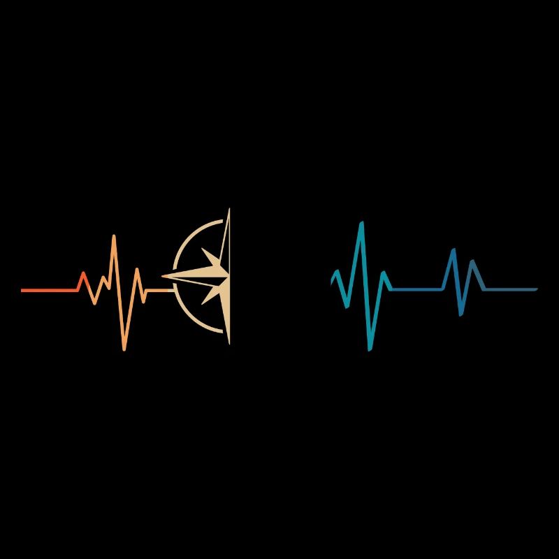 Retro Heartbeat Compass