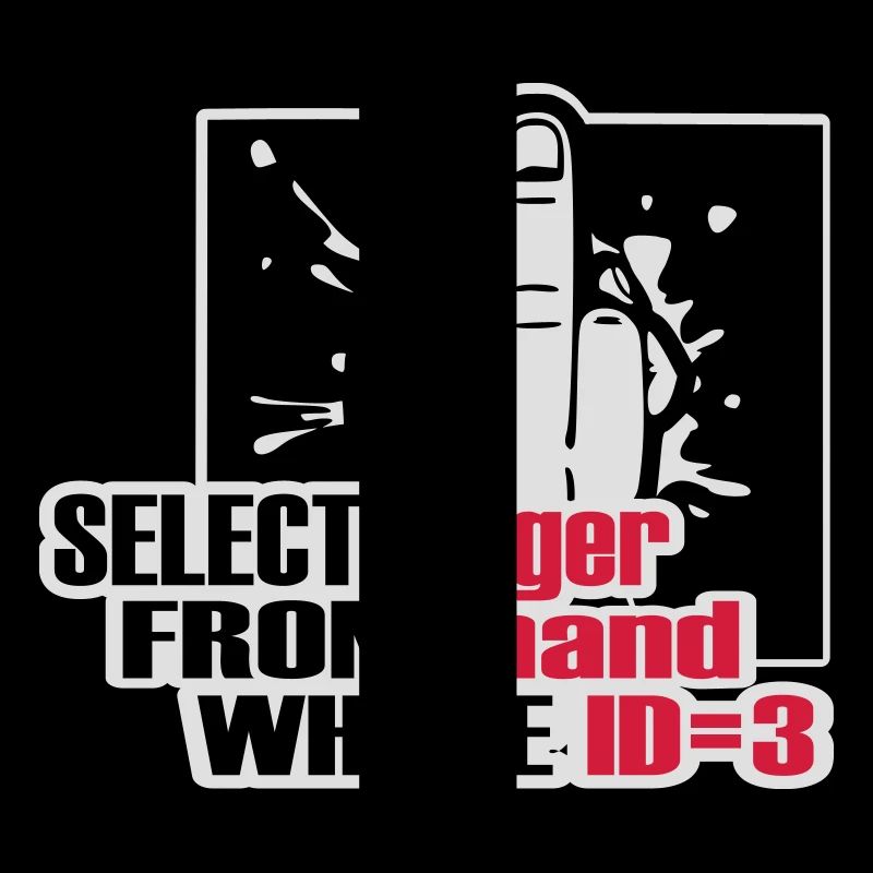 SELECT finger FROM hand