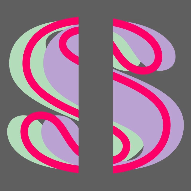 Multicolored letter s