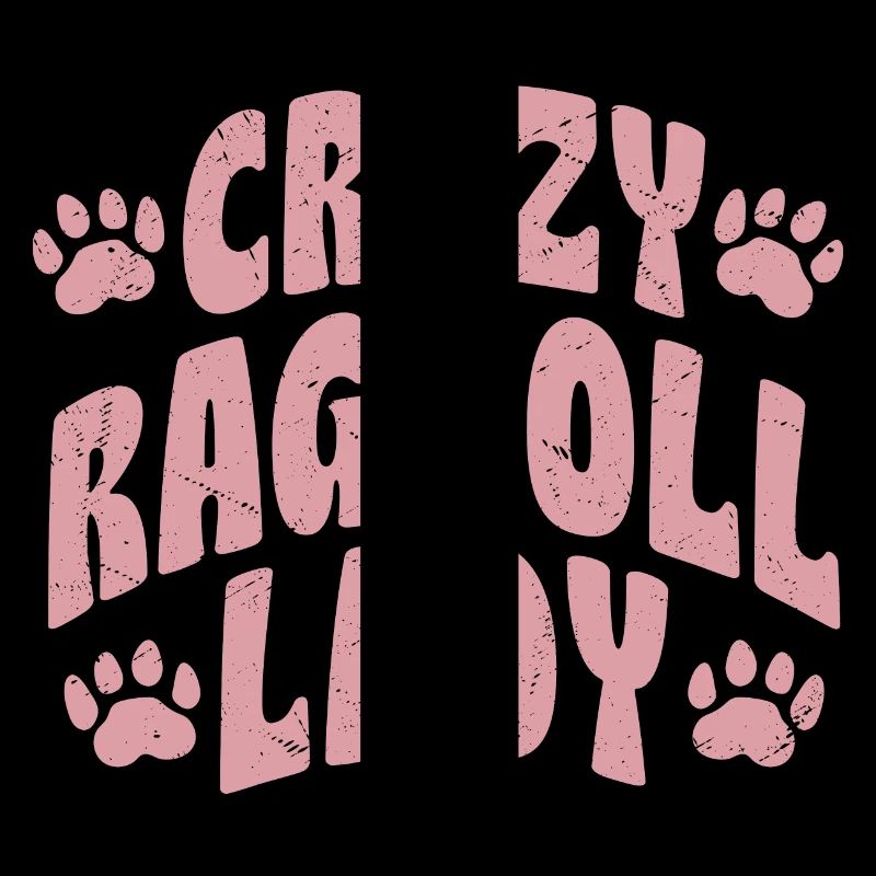 Crazy Ragdoll Lady Chat Chaton Mère
