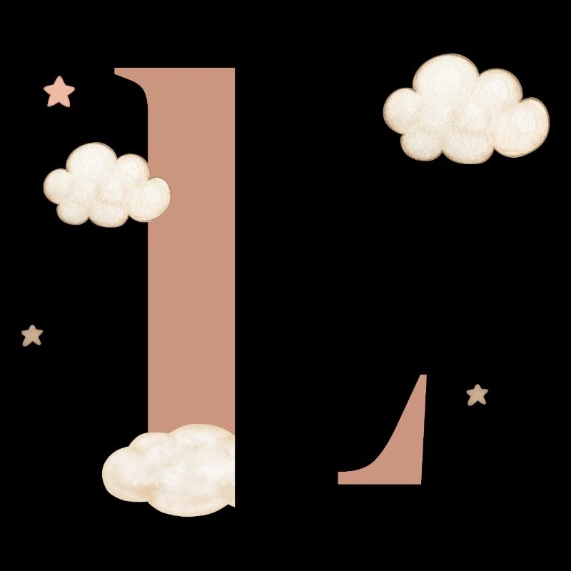Letter l clouds stars