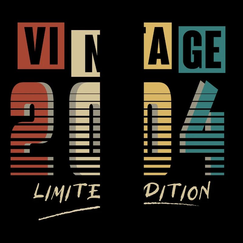 2004 Vintage 2004 born in 2004 Birthday. Year 2