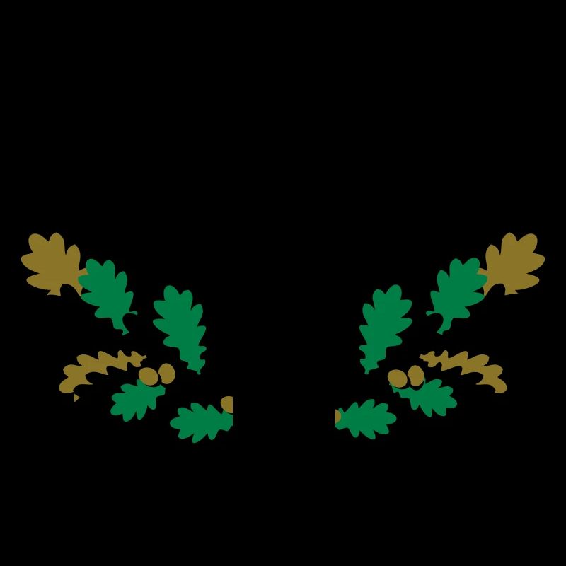 Hirsch Geweih Eiche Logo 3farbig