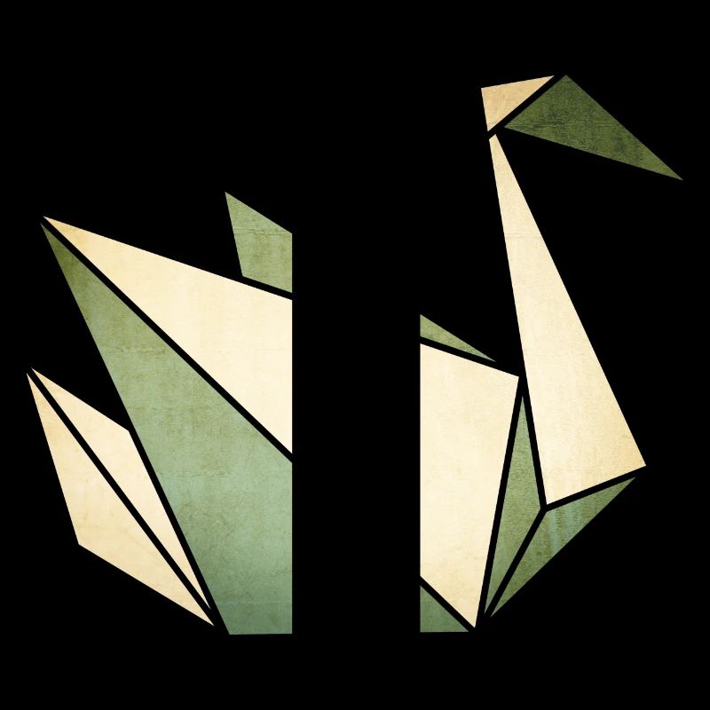 Origami: stolzer Schwan (Pergament-Optik)