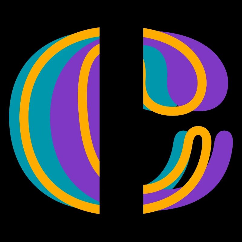 Letter c multicoloured - original gift idea