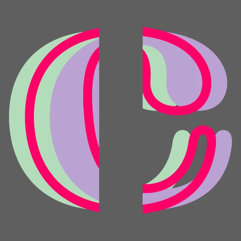 Letter c multicoloured - original gift idea