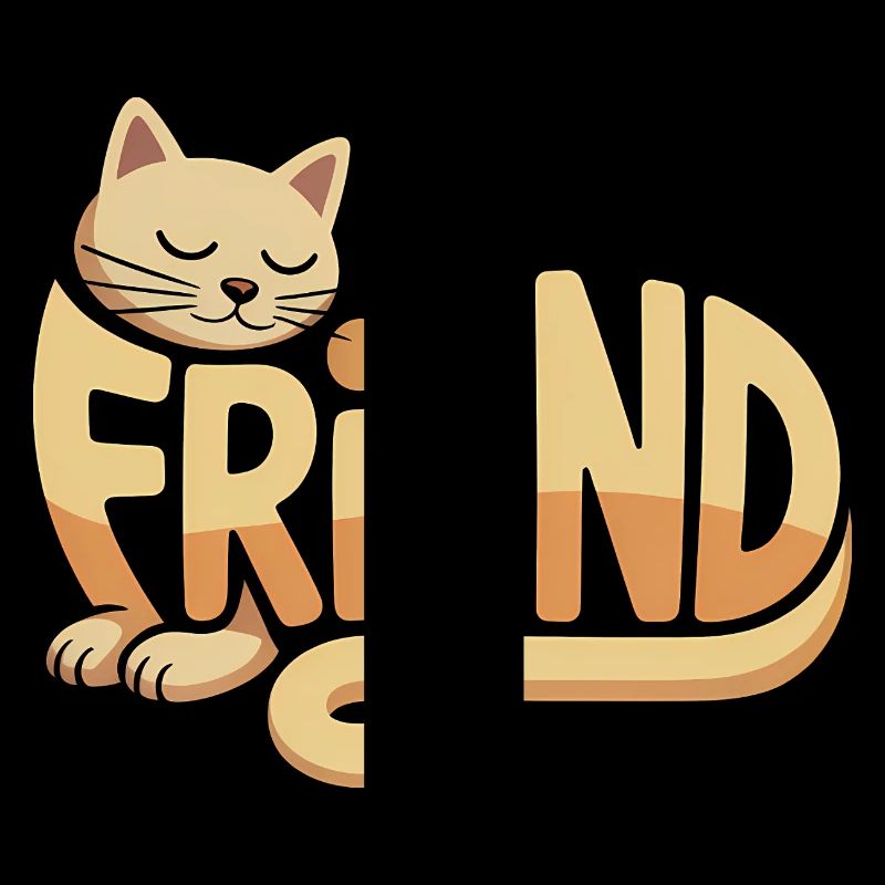 Cat Friend - Logo de chat mignon