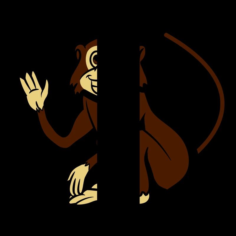 monkey funny loving wave