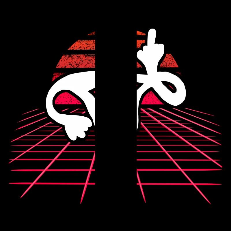 Fick dich Gebärmutter - Uterus Retro Wave Sunset