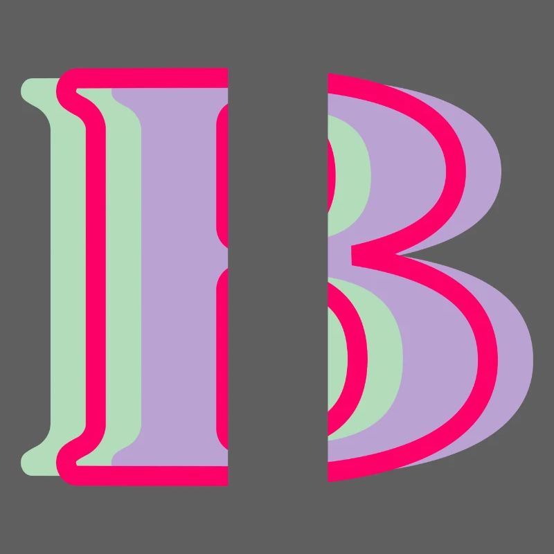 Multicoloured letter b - original gift idea