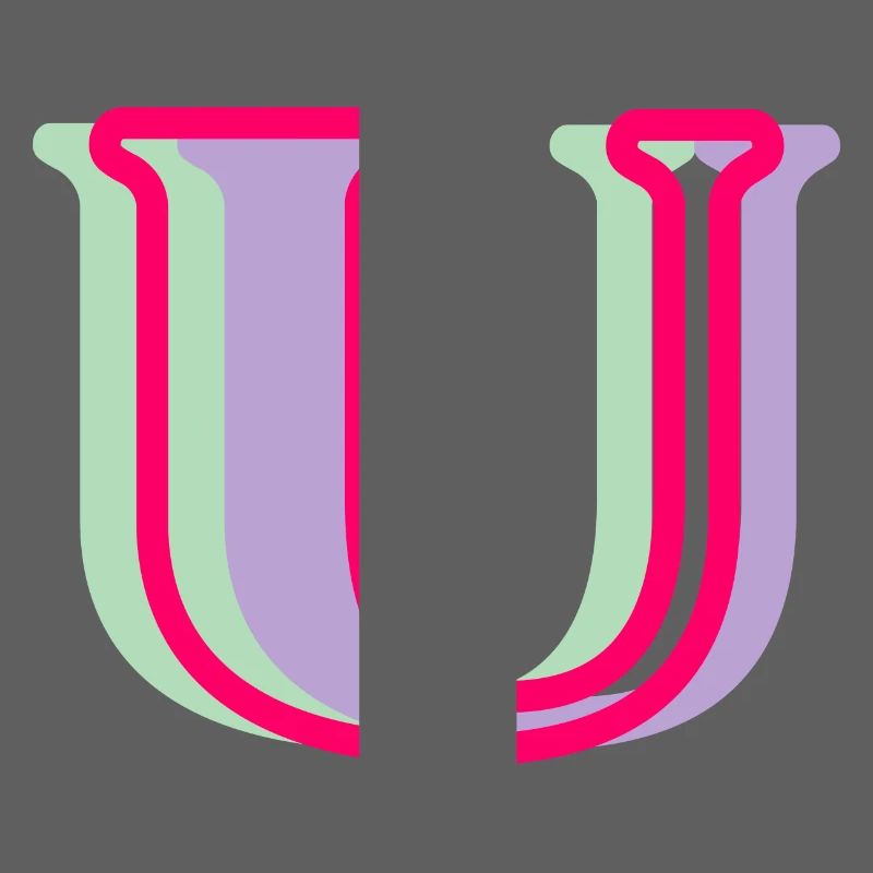 Lettre u multicolore