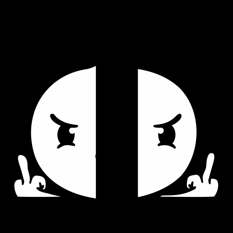 Bird evil middle finger showing bad boy behind fence