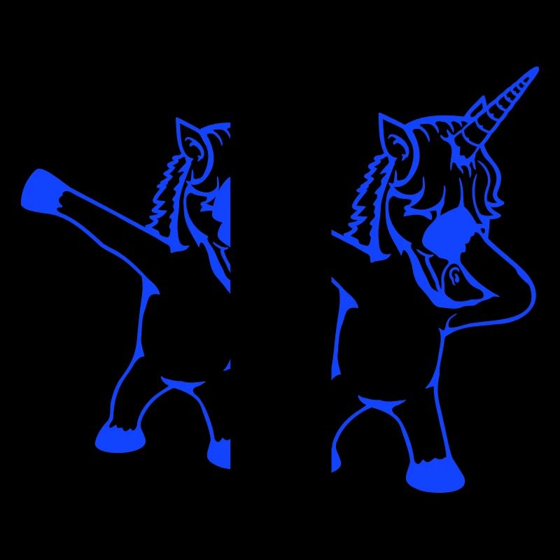 2 Unicorns Dabbing Dab Dance Party Pose Gesture Team