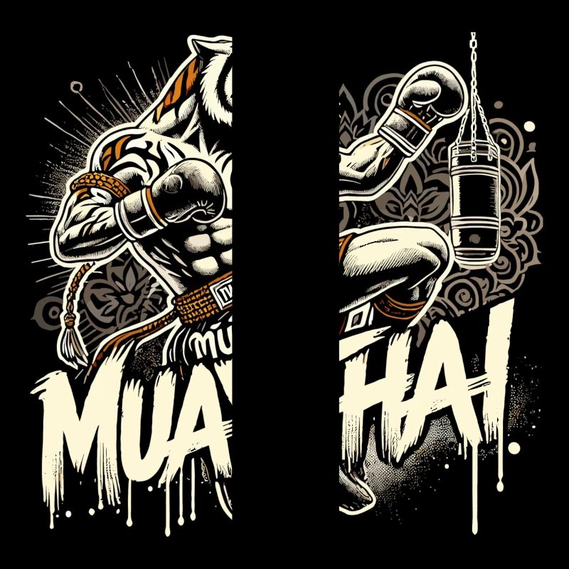 Muay Thai Tiger Boxe thaïlandaise Kickboxing Boxe Cadeau