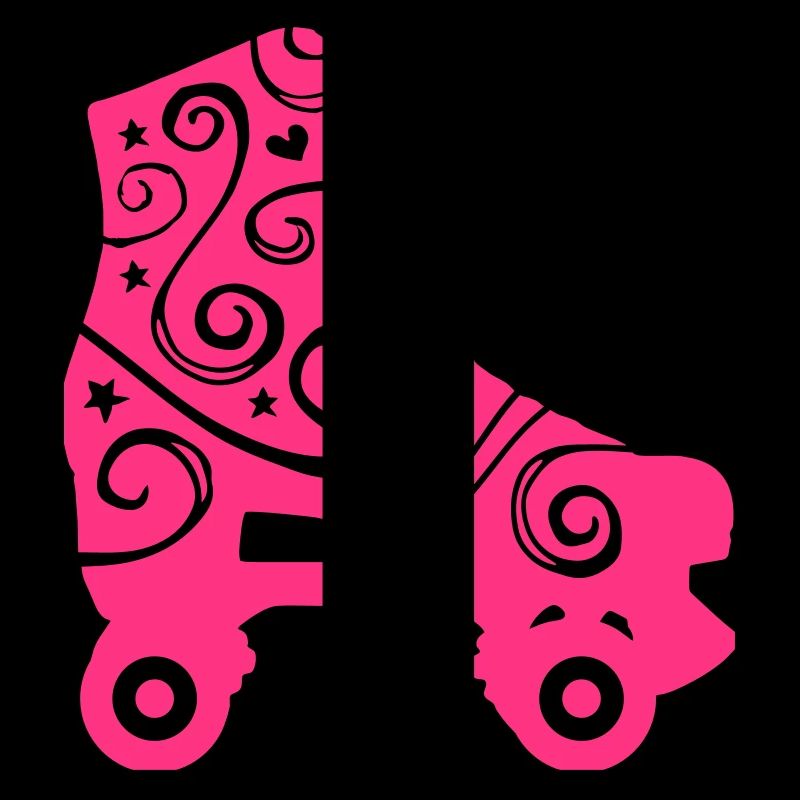 skates decorated 1c 2 / rollerskates