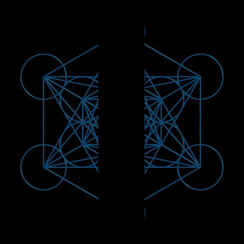 Le cube de Metatron - bleu