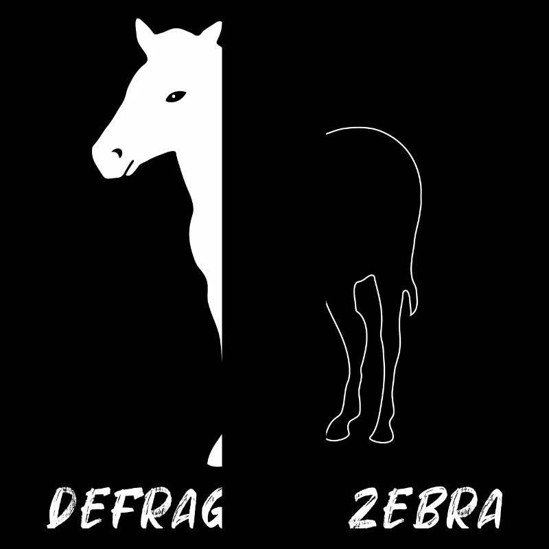 Cadeau de programmeur Geek Admin de Zebra défragmenté