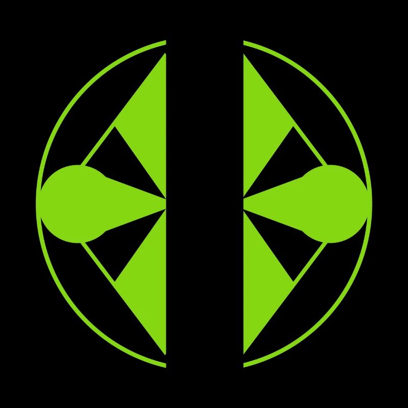 Logo Vert Moderne – Équilibre Naturel & Abstrait