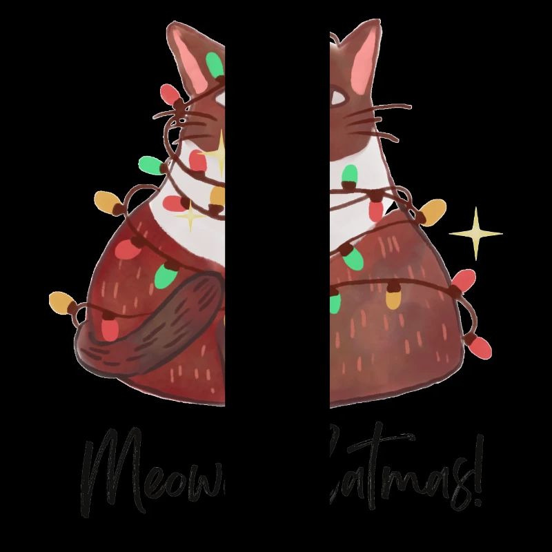 Meowy Catmes – Conception de Noël de chat drôle