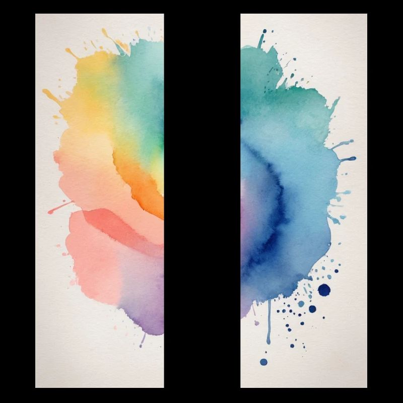 Abstract watercolor in spiral shape