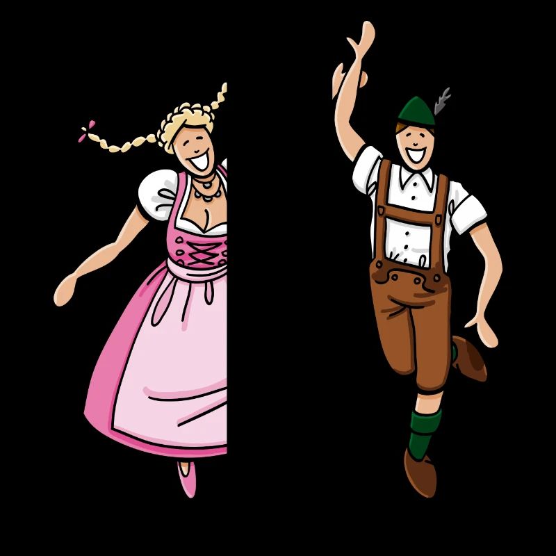 Paire dans Dirndl et culotte