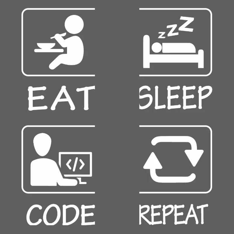 Essen Schlaf Code Wiederholen