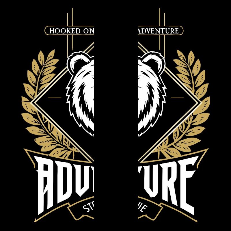 Süchtig nach Abenteuer-Bären-Emblem