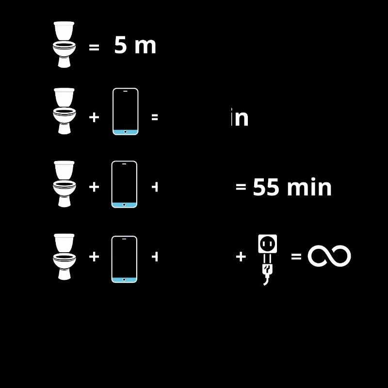 Toillette smartphone wifi Witz Vollzeit