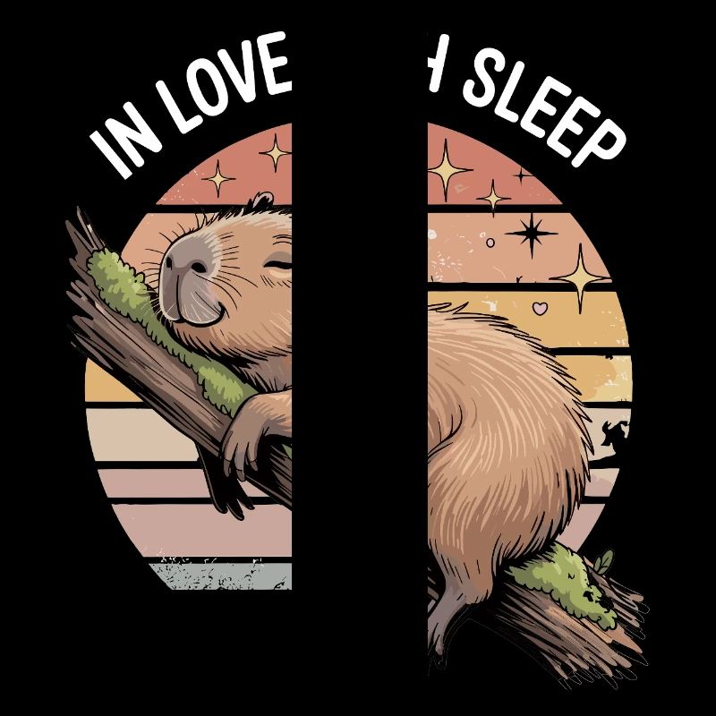 Süßes Capybara Schlaf Design