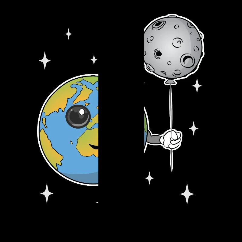 Planet Erde mit einem Mondballon